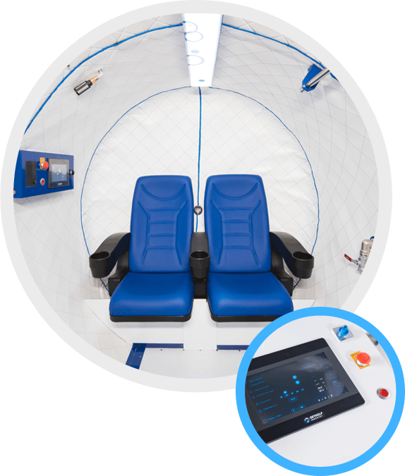 OxyLife C4 - 5 Seat - Premium Multiplace Hyperbaric Oxygen Chamber